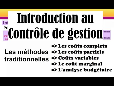 Introduction au contrôle de gestion et aux méthodes de coûts