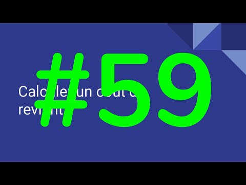 Calculer un coût de revient
