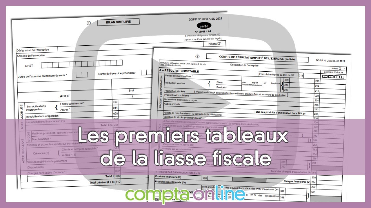 Les premiers tableaux de la liasse fiscale : actif et passif