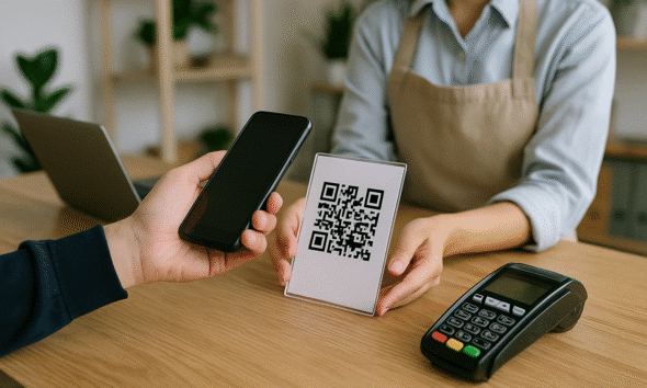 Processus de paiement par QR code pour professionnels avec Bridge