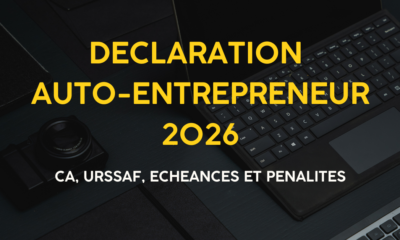 Declaration Auto-Entrepreneur 2026 : CA, URSSAF, Echeances et Penalites