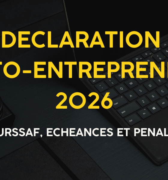 Declaration Auto-Entrepreneur 2026 : CA, URSSAF, Echeances et Penalites