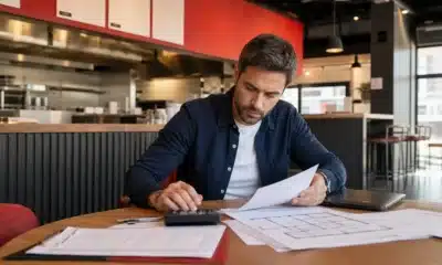 Entrepreneur évaluant le budget d’une franchise de restauration rapide