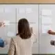 Équipe transformant une matrice SWOT en options stratégiques prioritaires