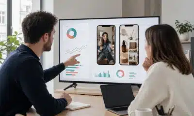 Équipe marketing comparant TikTok Ads et Meta Ads sur un tableau de campagne