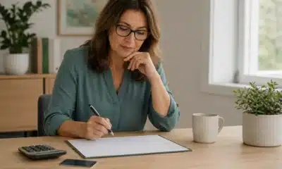 Indépendante préparant son budget et sa rémunération