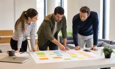 Business Model Canvas rempli pour un logiciel SaaS de devis destiné aux artisans