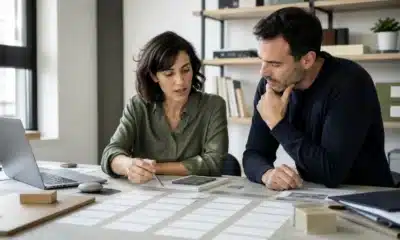 Entrepreneuse classant les ressources humaines techniques et financières de son projet