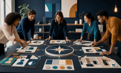 Équipe construisant une plateforme et une identité de marque cohérentes