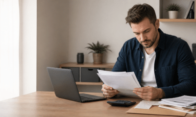 Entrepreneur préparant sa déclaration 2031 et sa liasse fiscale BIC