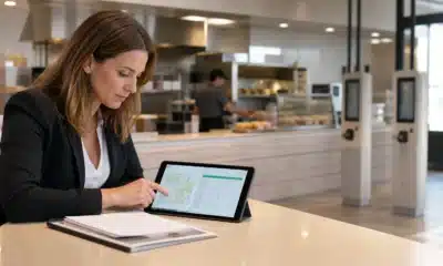 Entrepreneuse préparant l’ouverture d’une franchise de restauration rapide