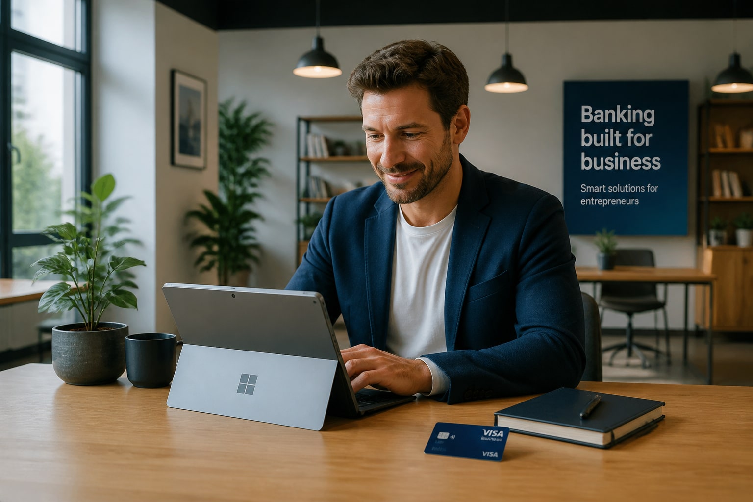 Entrepreneur en affaires gestion de compte