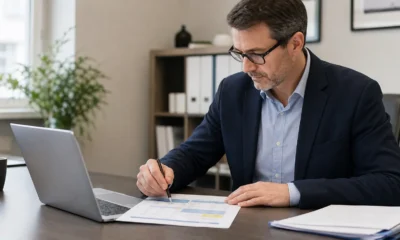 Comptable vérifiant le tableau 2059-E et la valeur ajoutée CVAE 2026