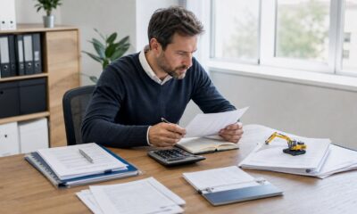 Dirigeant analysant un tableau des flux de trésorerie d’exploitation, d’investissement et de financement