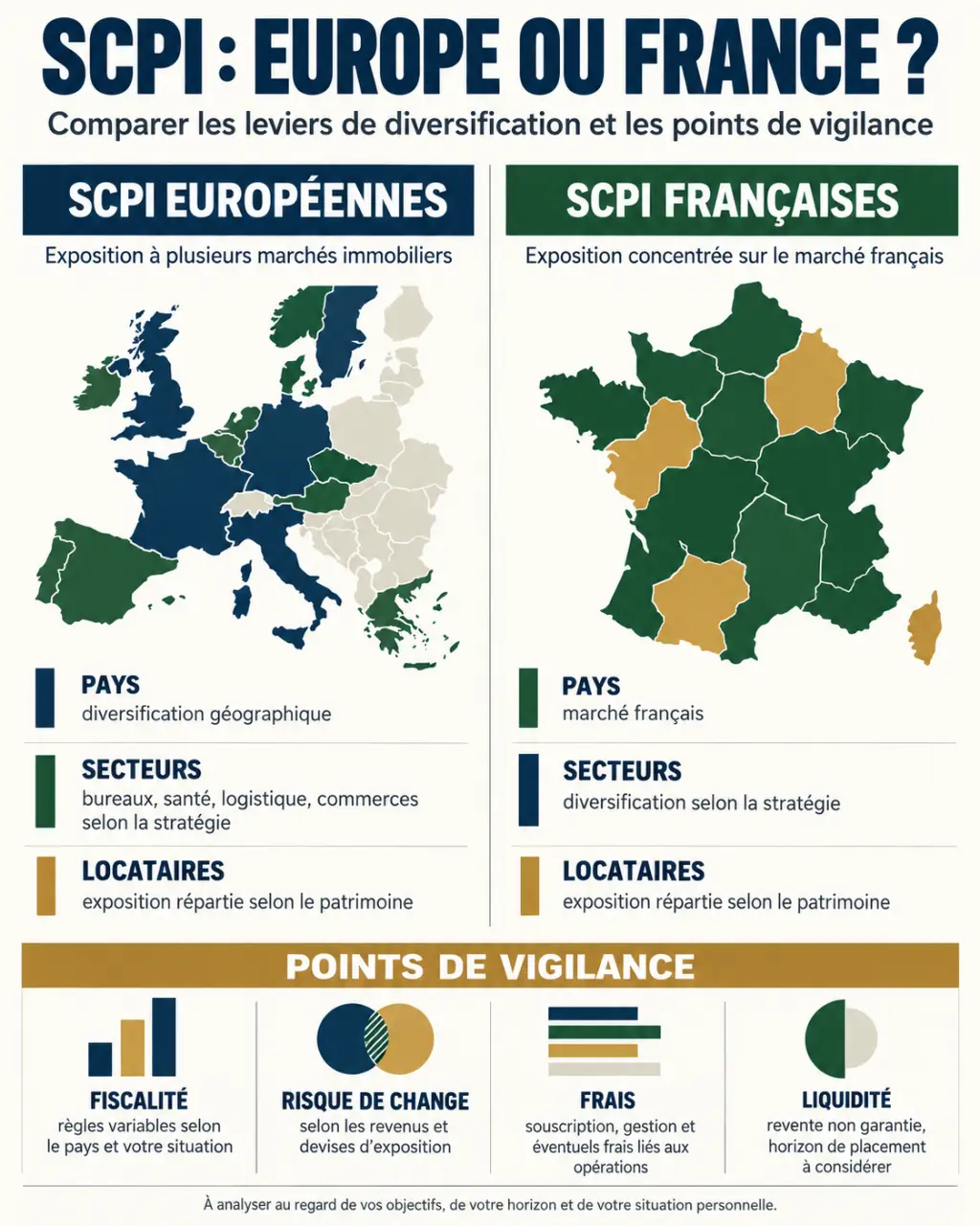 SCPI européennes : comparaison de la diversification géographique, des secteurs et des risques